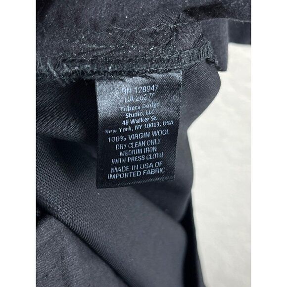 Nili Lotan Chelsea Virgin Wool Slit Straight Leg Cropped Refined Trousers Size 4 - Picture 8 of 10